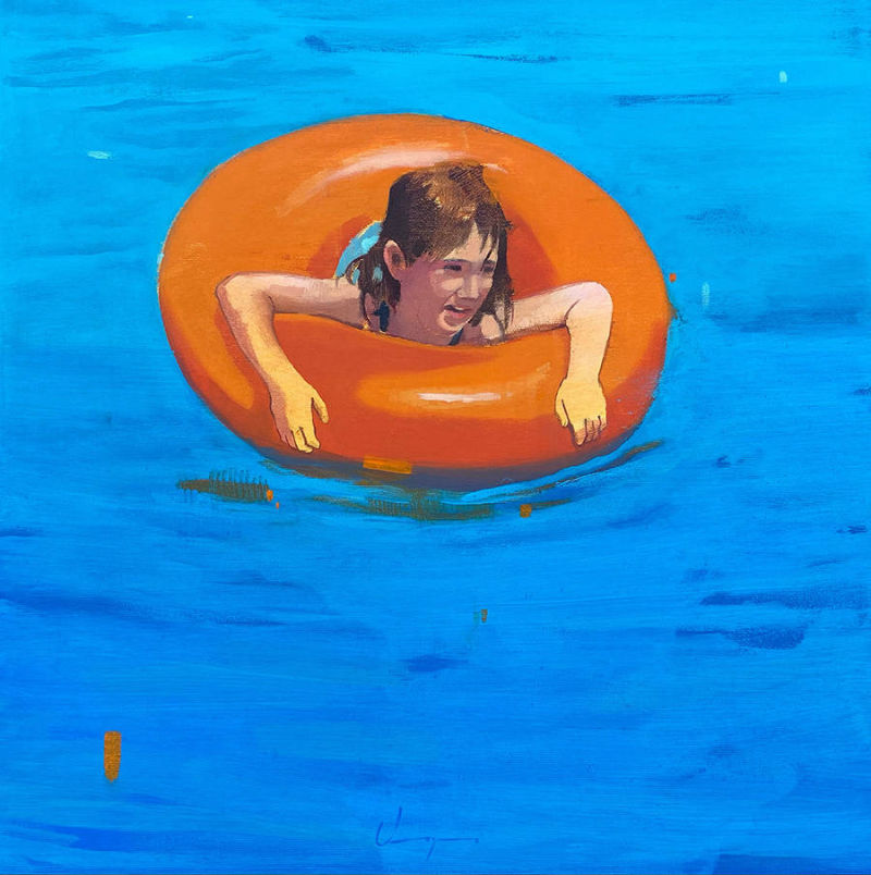 Moderm oil portrait on canvas